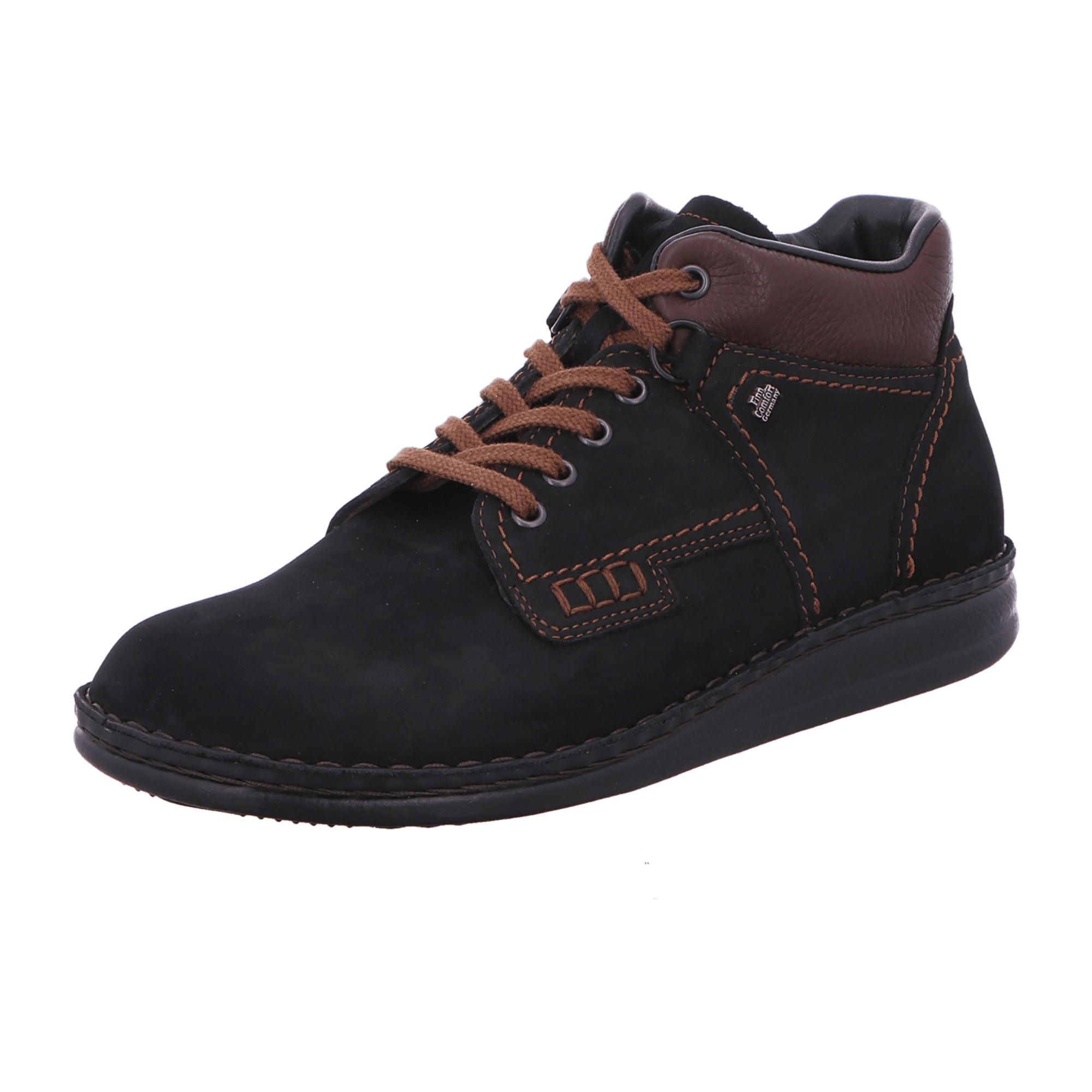 Finn Comfort Linz Men's Black Comfortable Leather Shoes