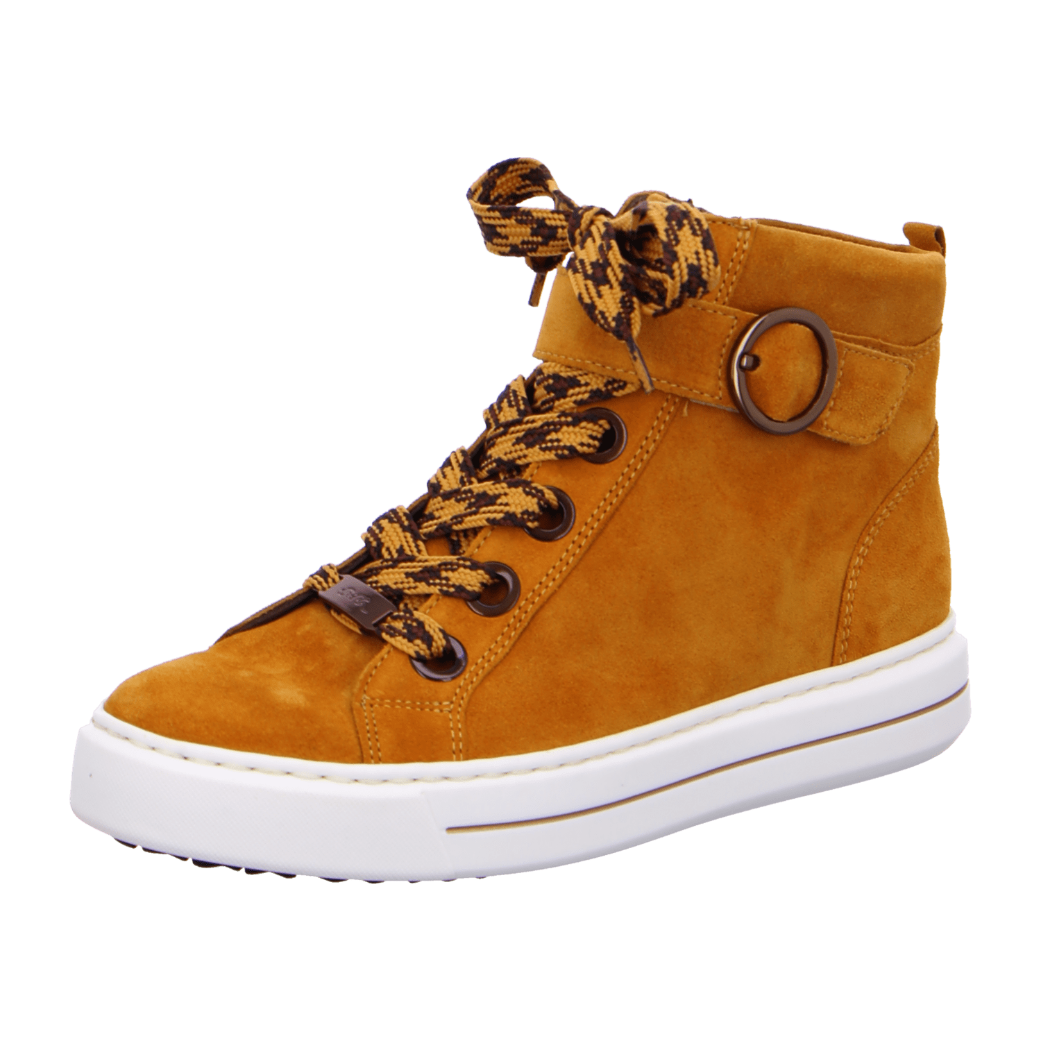 ARA COURTYARD Women's Cold-Weather Nubuck Sneakers - Yellow Lace-Up Boots