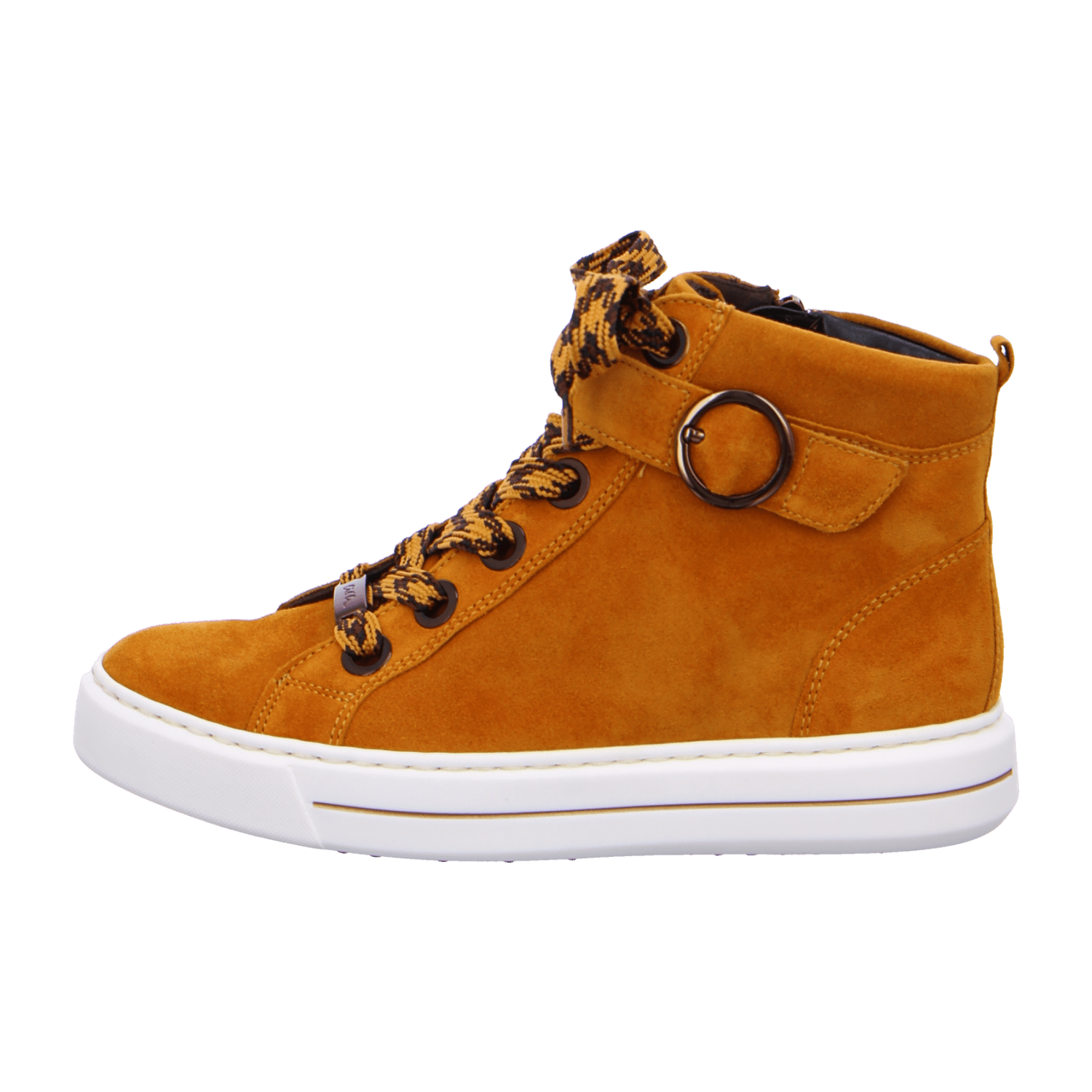 ARA COURTYARD Women's Cold-Weather Nubuck Sneakers - Yellow Lace-Up Boots