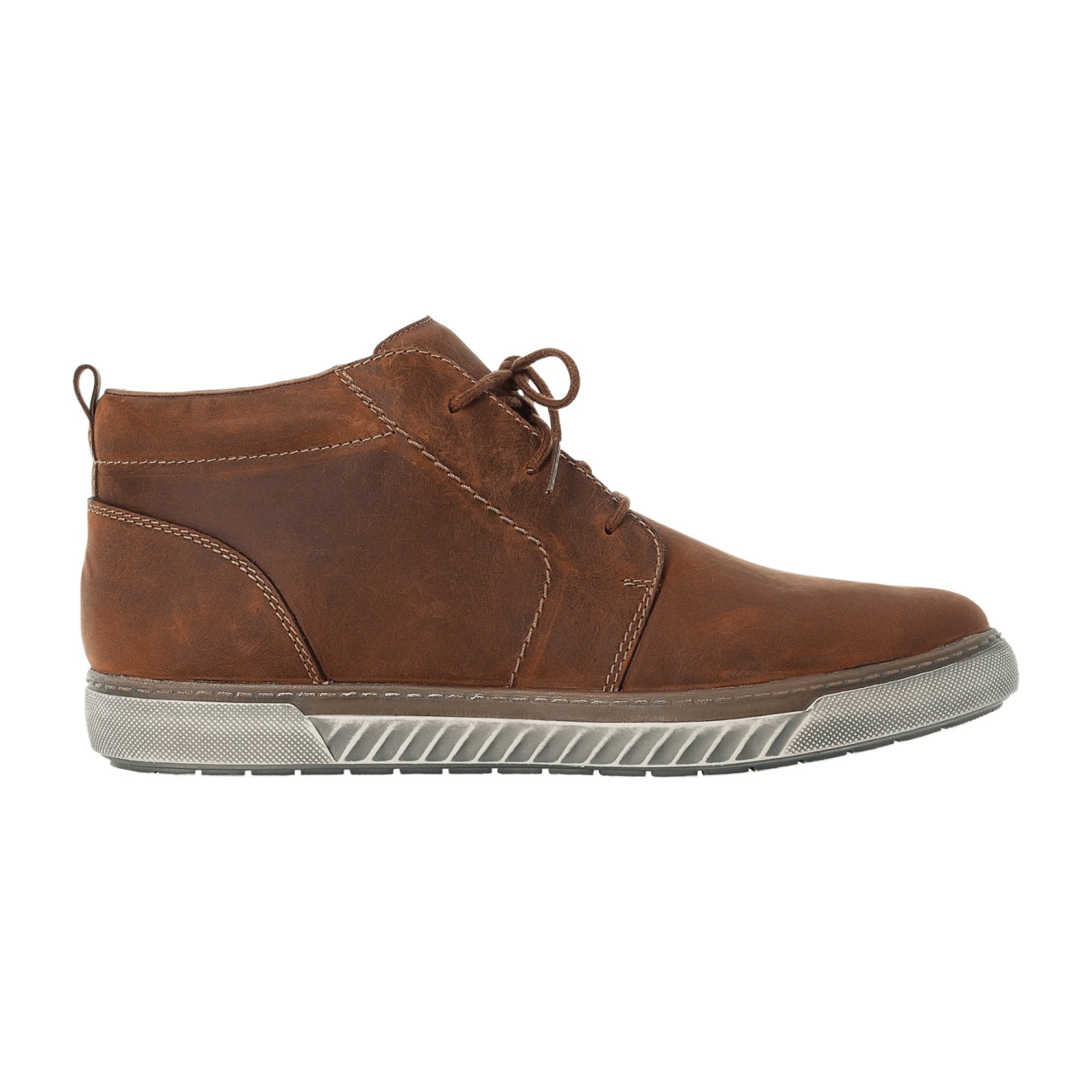 Rieker Brown Men's Lace-Up Ankle Boots Synthetic Fall Winter Casual Shoes