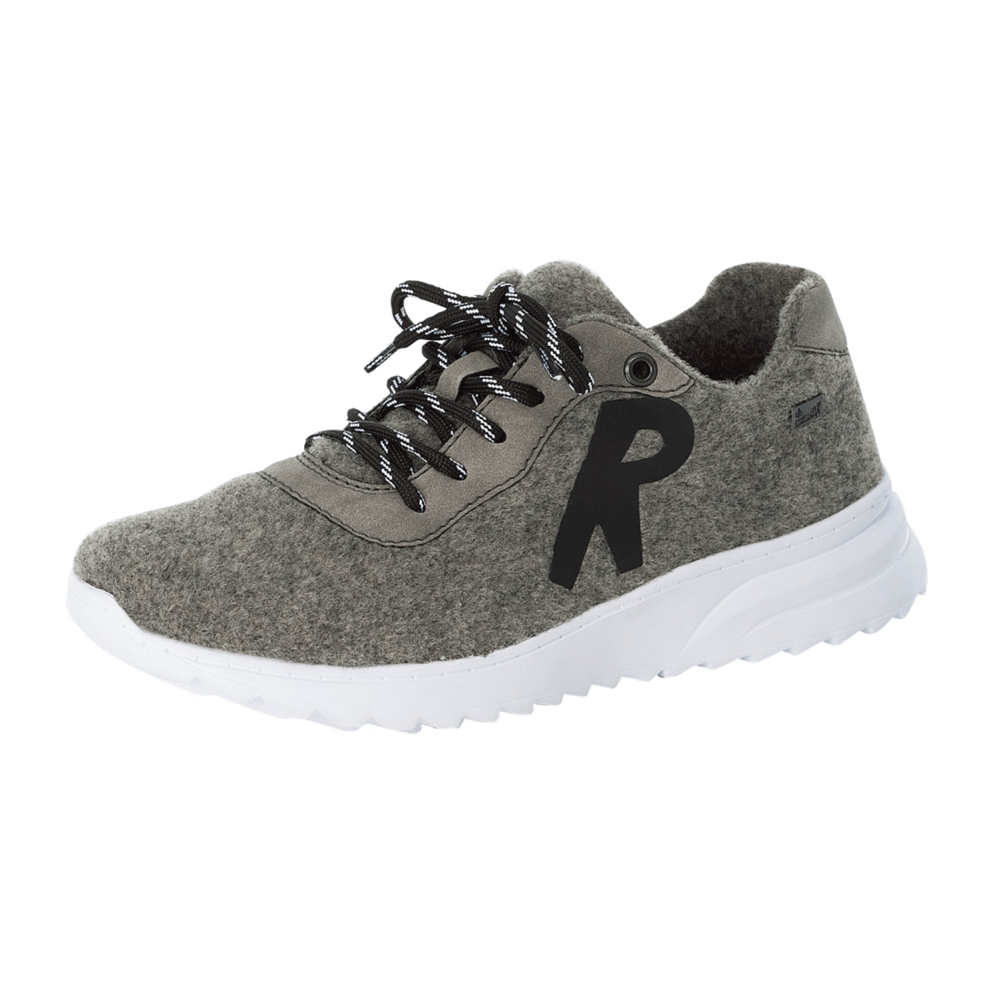 Rieker Women's Grey Comfort Lace-Up Shoes N6612-42 Synthetic Sole