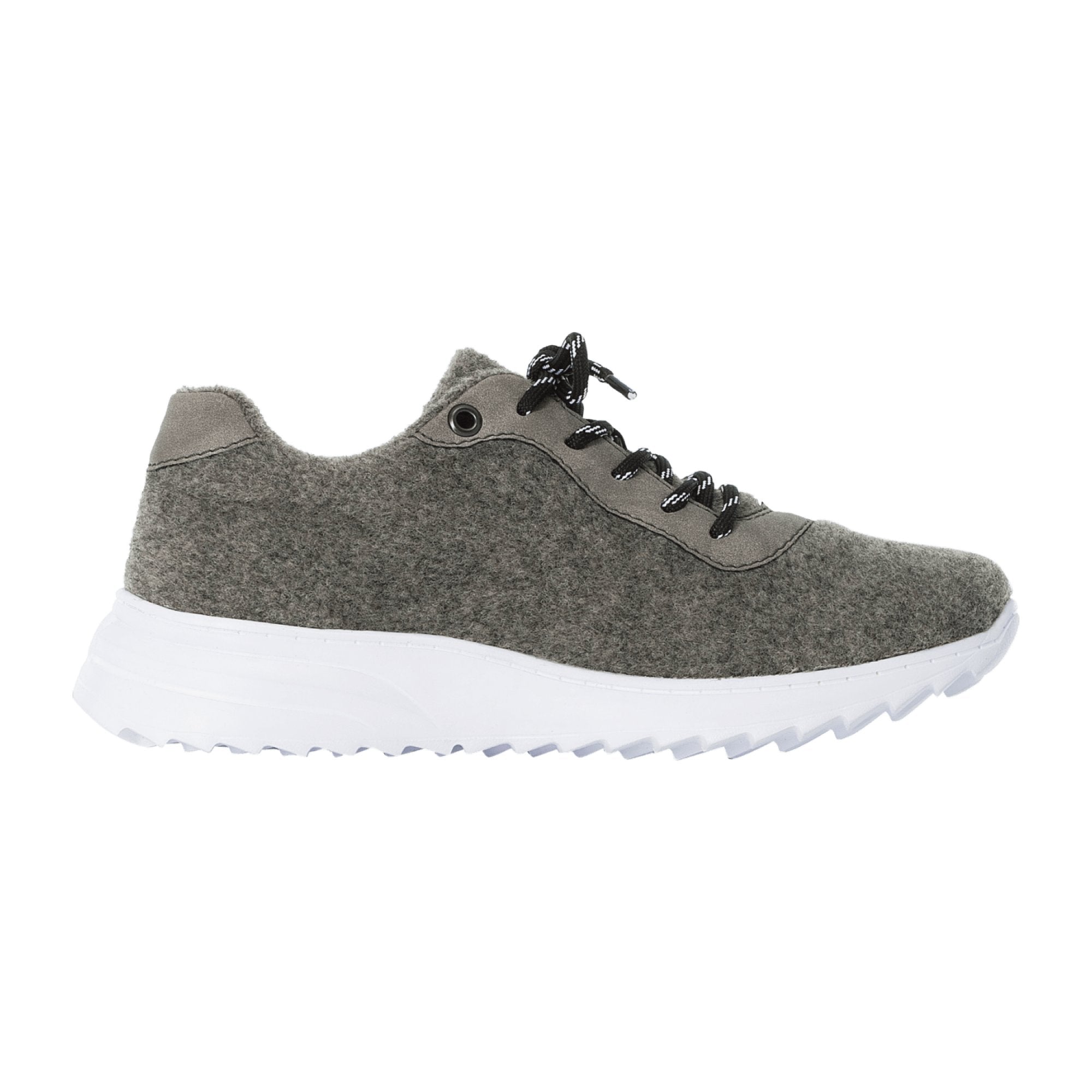Rieker Women's Grey Comfort Lace-Up Shoes N6612-42 Synthetic Sole