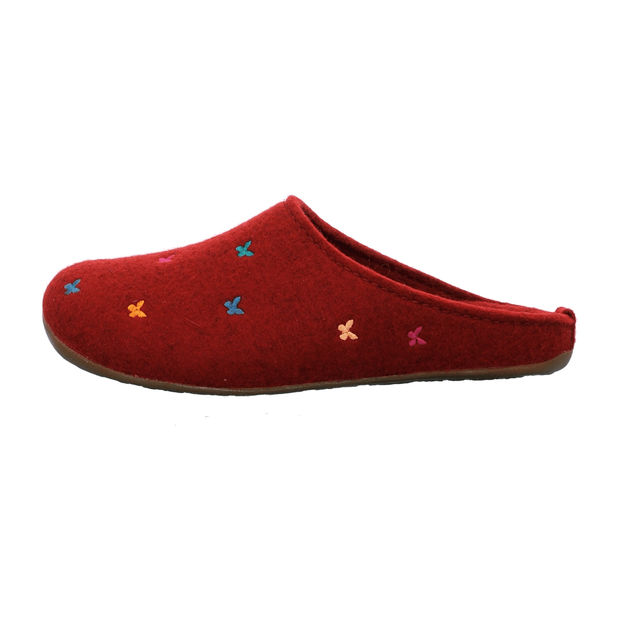 Haflinger Everest Farfalline Women's Slippers, Cozy Red Wool