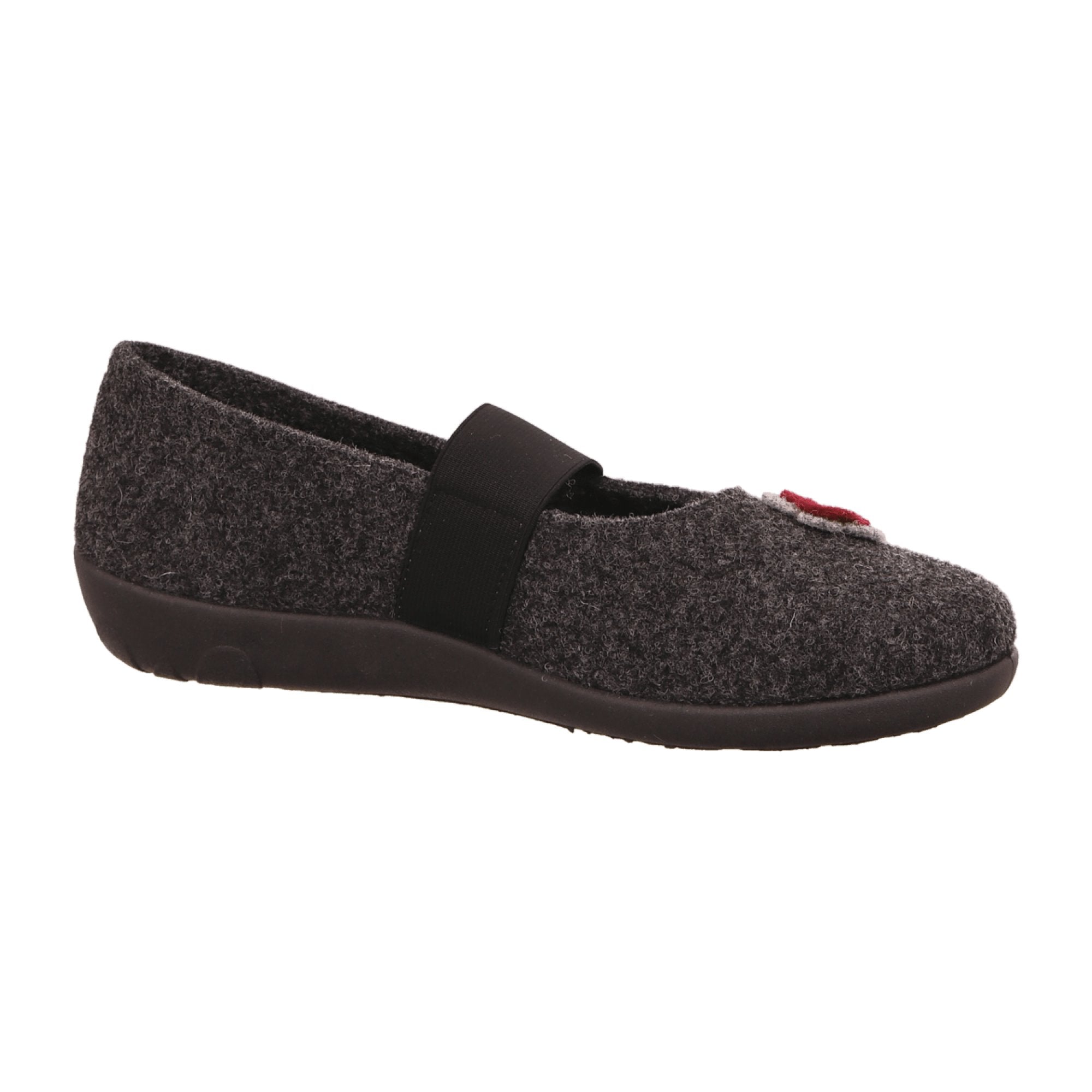 Rohde Ballerup Women's Gray Felt Slip-On Shoes with Wedge Heel Warm Lined - Bartel-Shop