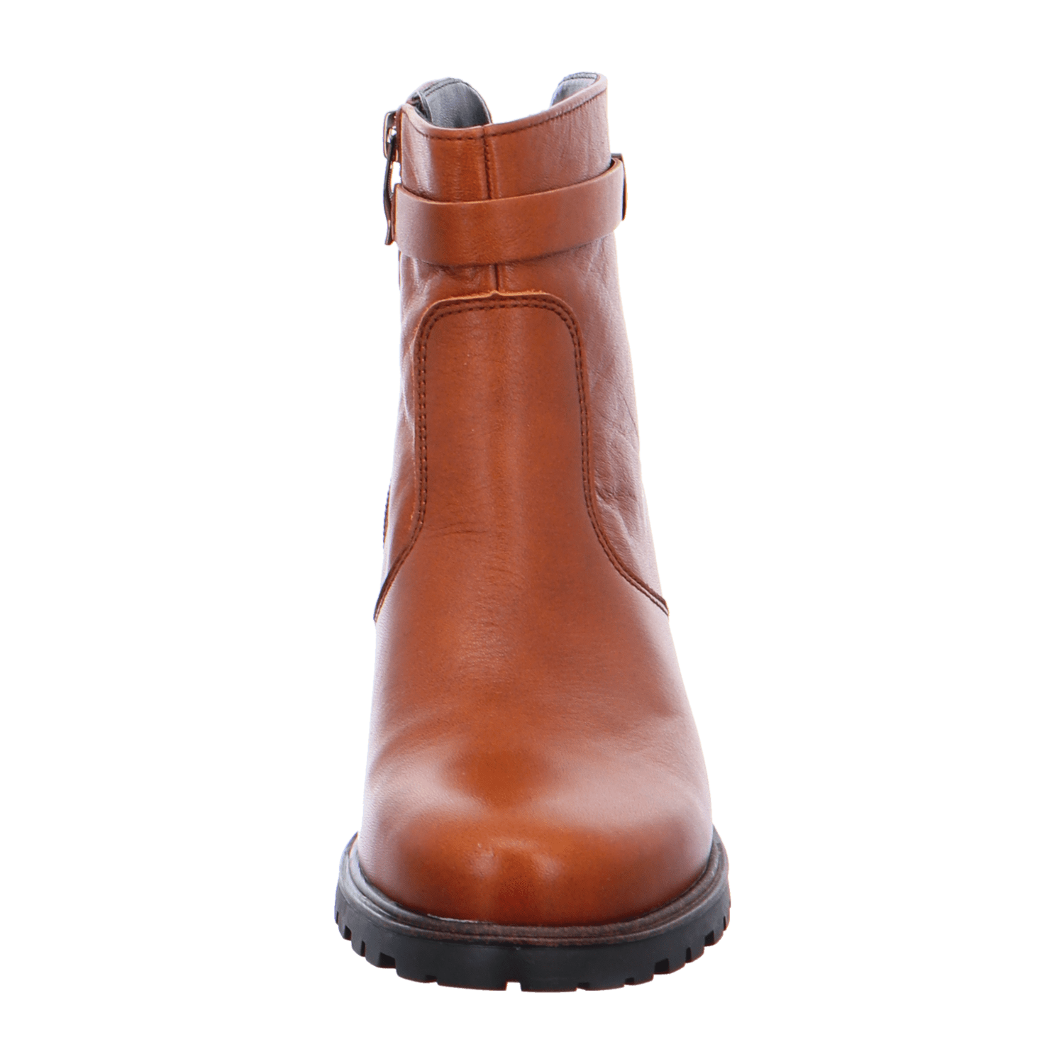 ARA MANTOVA Women's Leather Ankle Boots with Zipper, Classic Brown