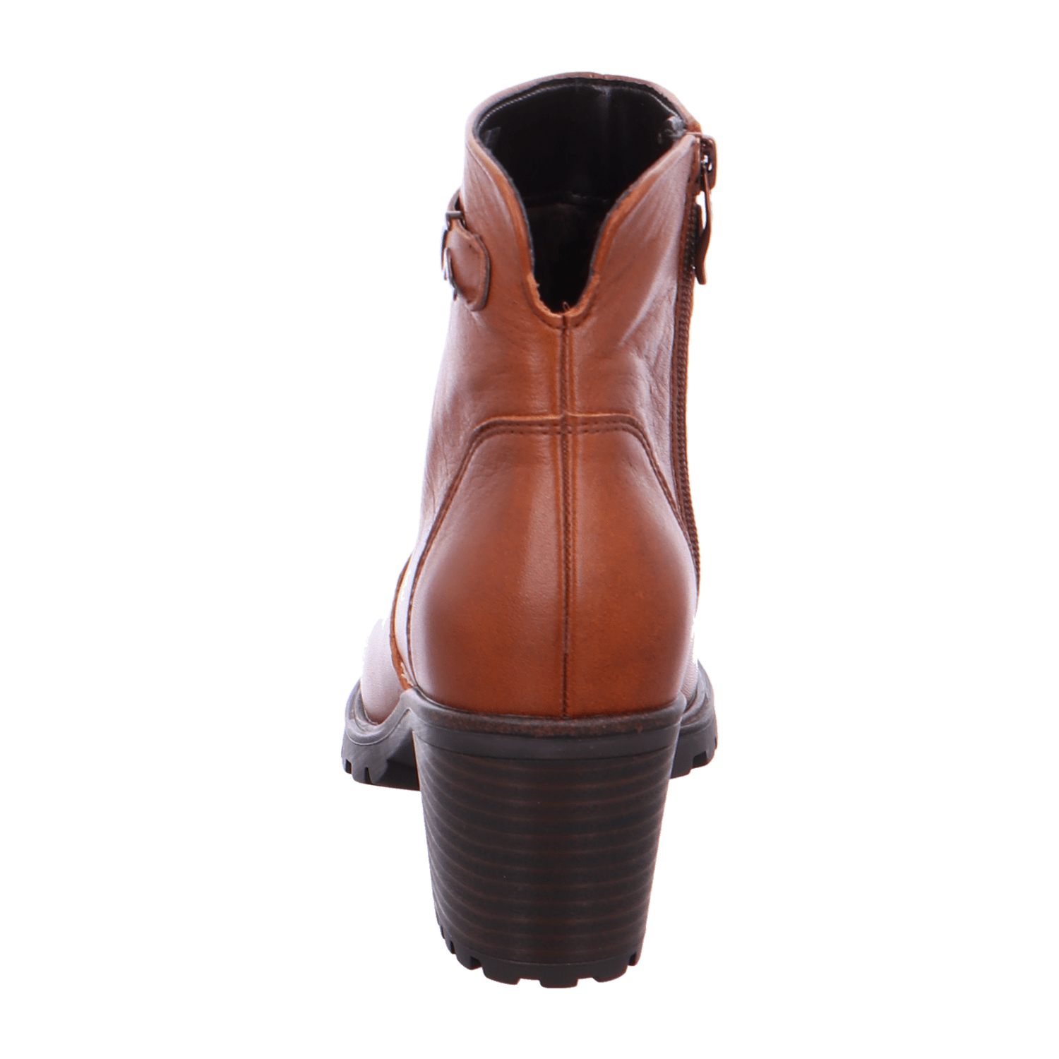 ARA MANTOVA Women's Leather Ankle Boots with Zipper, Classic Brown