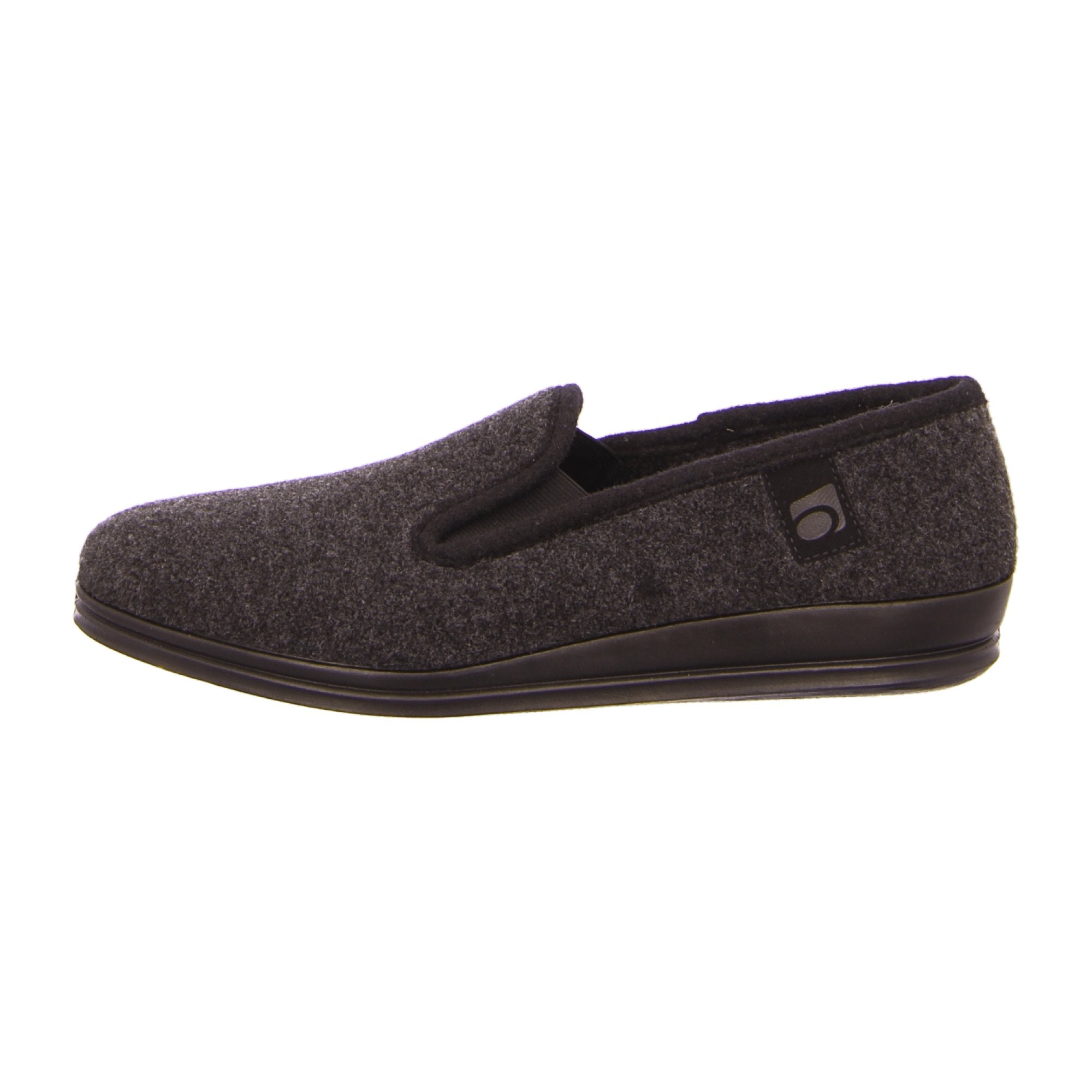 Rohde Lillestrom Men's Black Slip-On Shoes Textile Wide Fit Winter