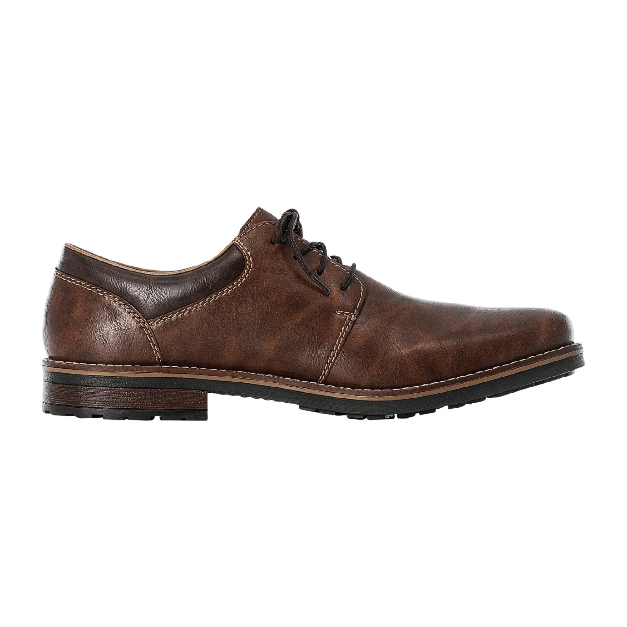 Rieker Brown Lace-Up Shoes Comfortable Synthetic Leather Casual Footwear Online