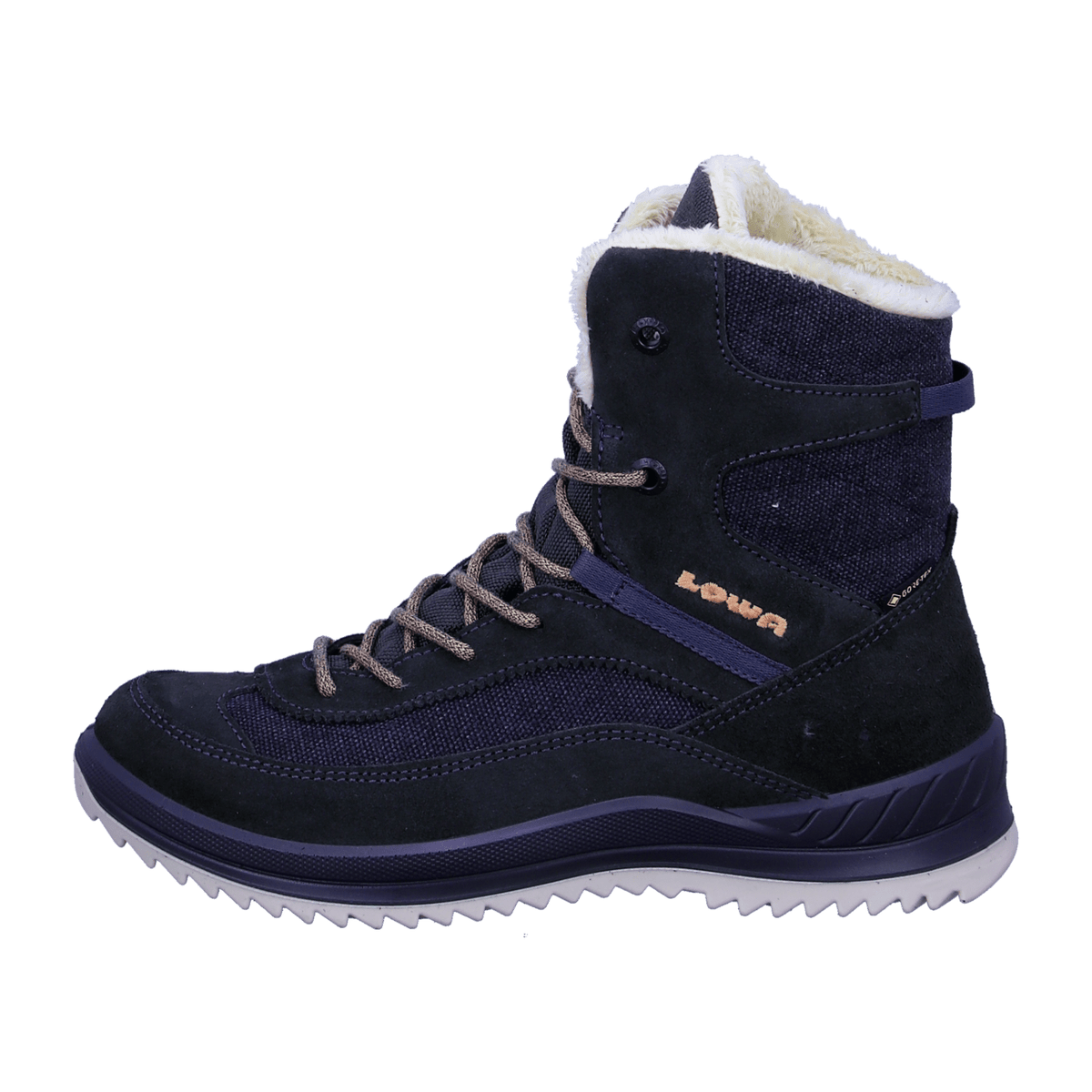 LOWA ELLA GTX Kids Waterproof Hiking Shoes Grey Textile Leather
