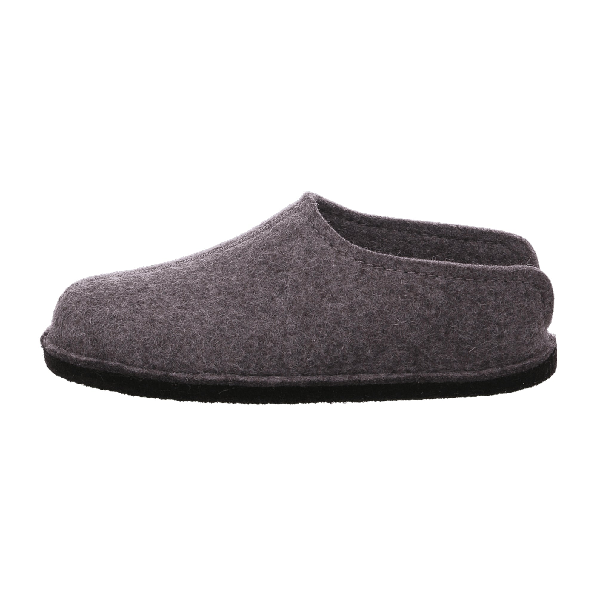 Haflinger Flair Smily Men's Slippers - Stylish Grey Wool Comfort