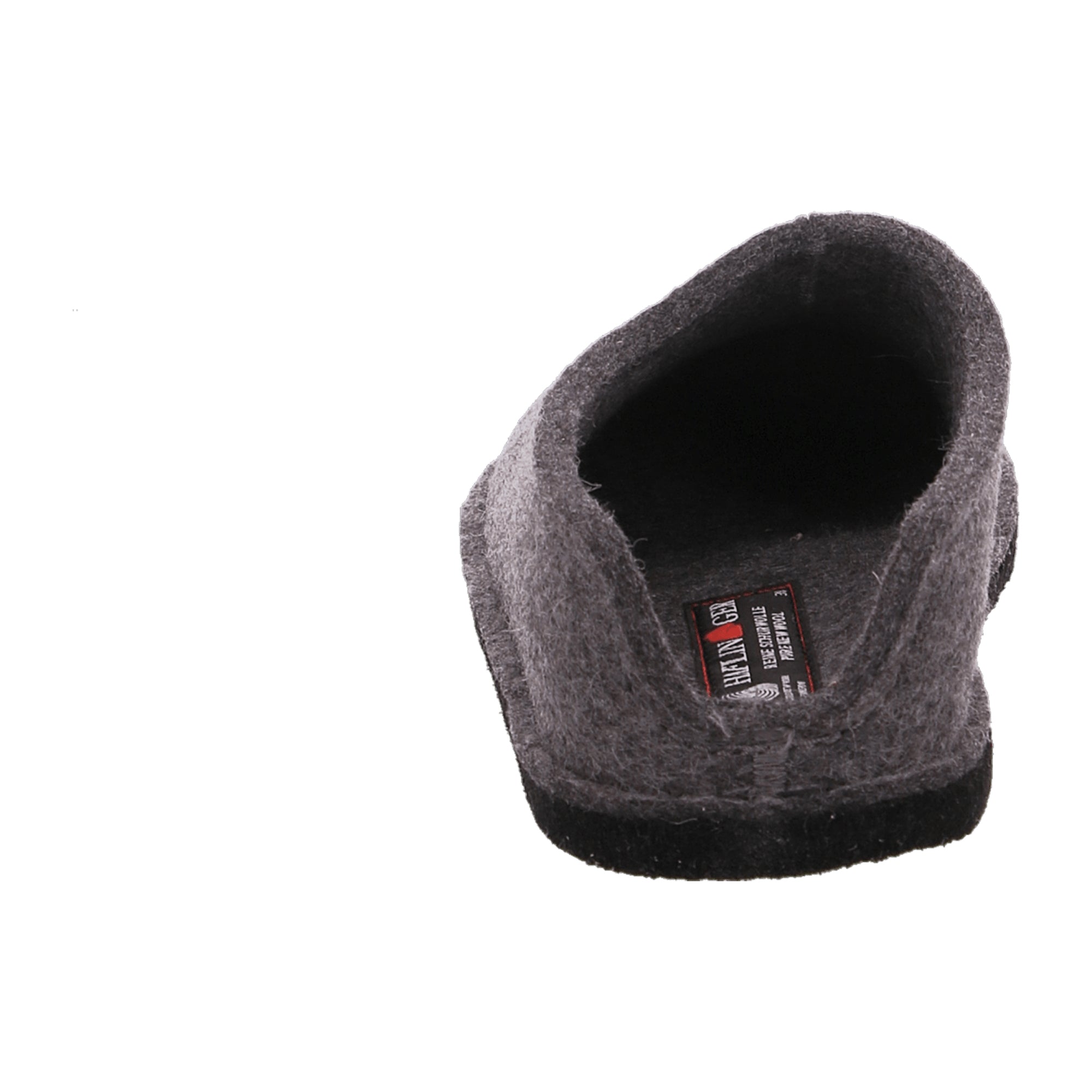 Haflinger Flair Smily Men's Slippers - Stylish Grey Wool Comfort