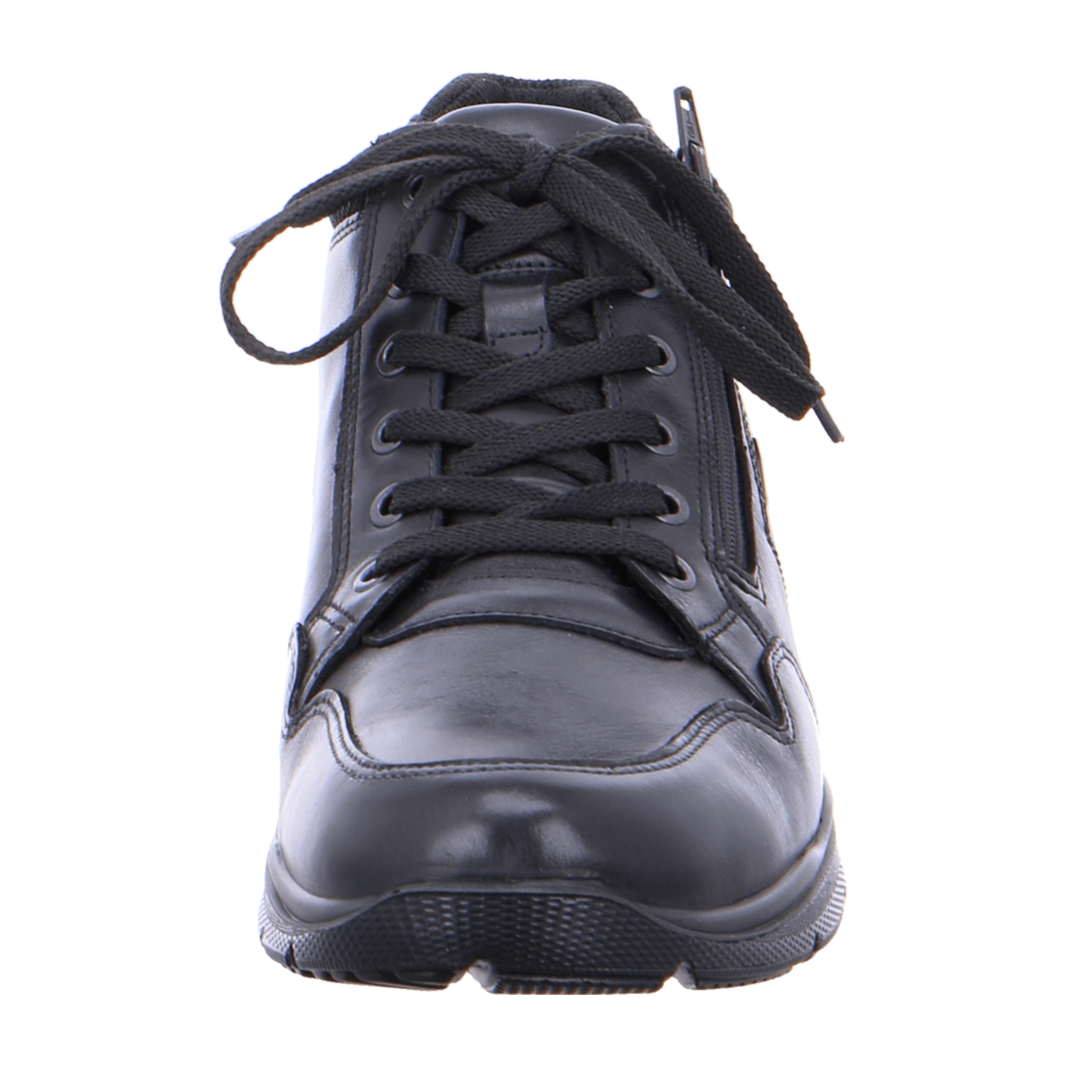 ARA BENJO Men's Classic Black Smooth Leather Lace-Up Shoes