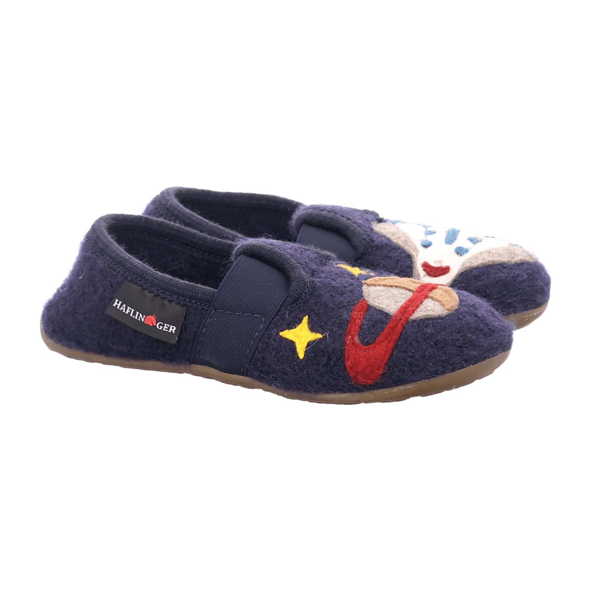 Haflinger Everest Rocket Kids Slippers - Durable Blue Wool, Comfortable & Stylish