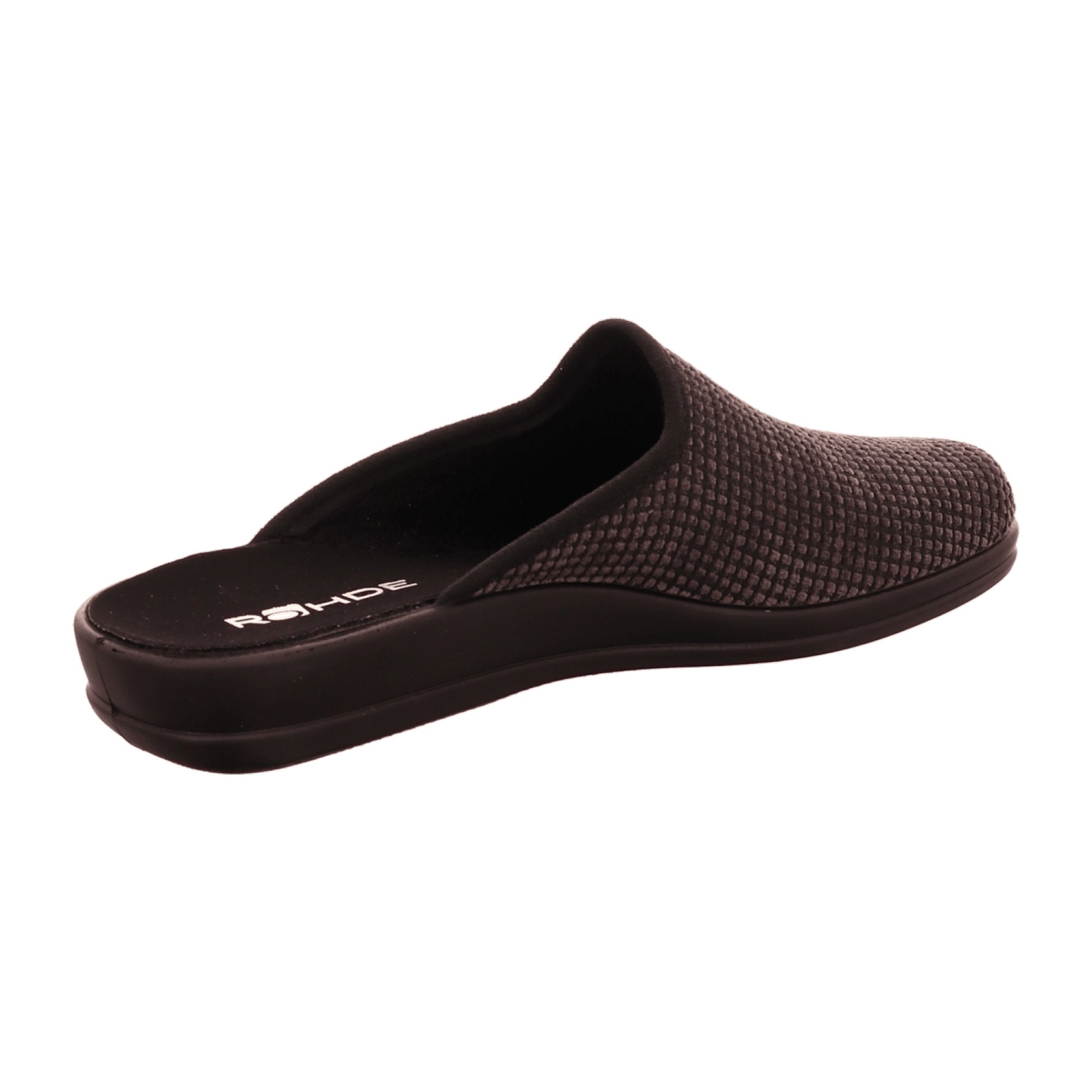 Rohde Lekeberg Mens Comfortable Gray House Slippers with Soft Fleece Lining - Bartel-Shop