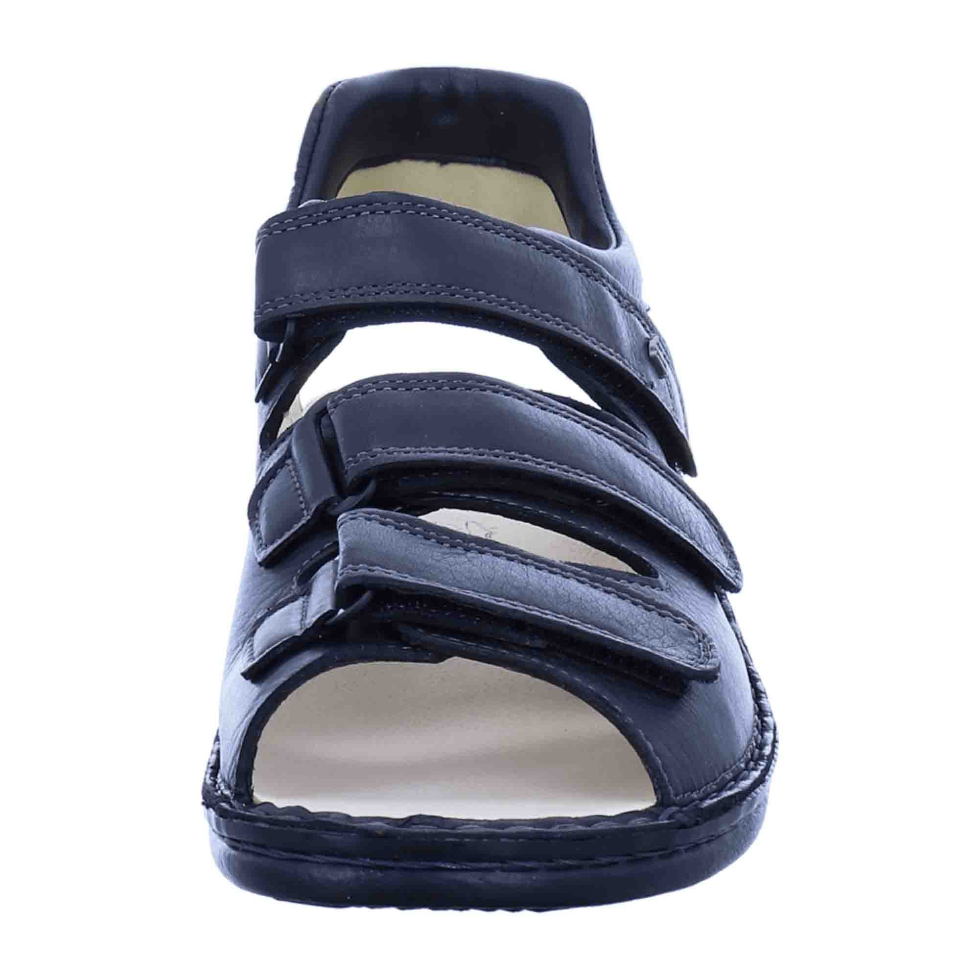 Finn Comfort Tunis Men's Sandals - Comfortable Black Leather Sandals with Adjustable Straps and Orthopedic Support