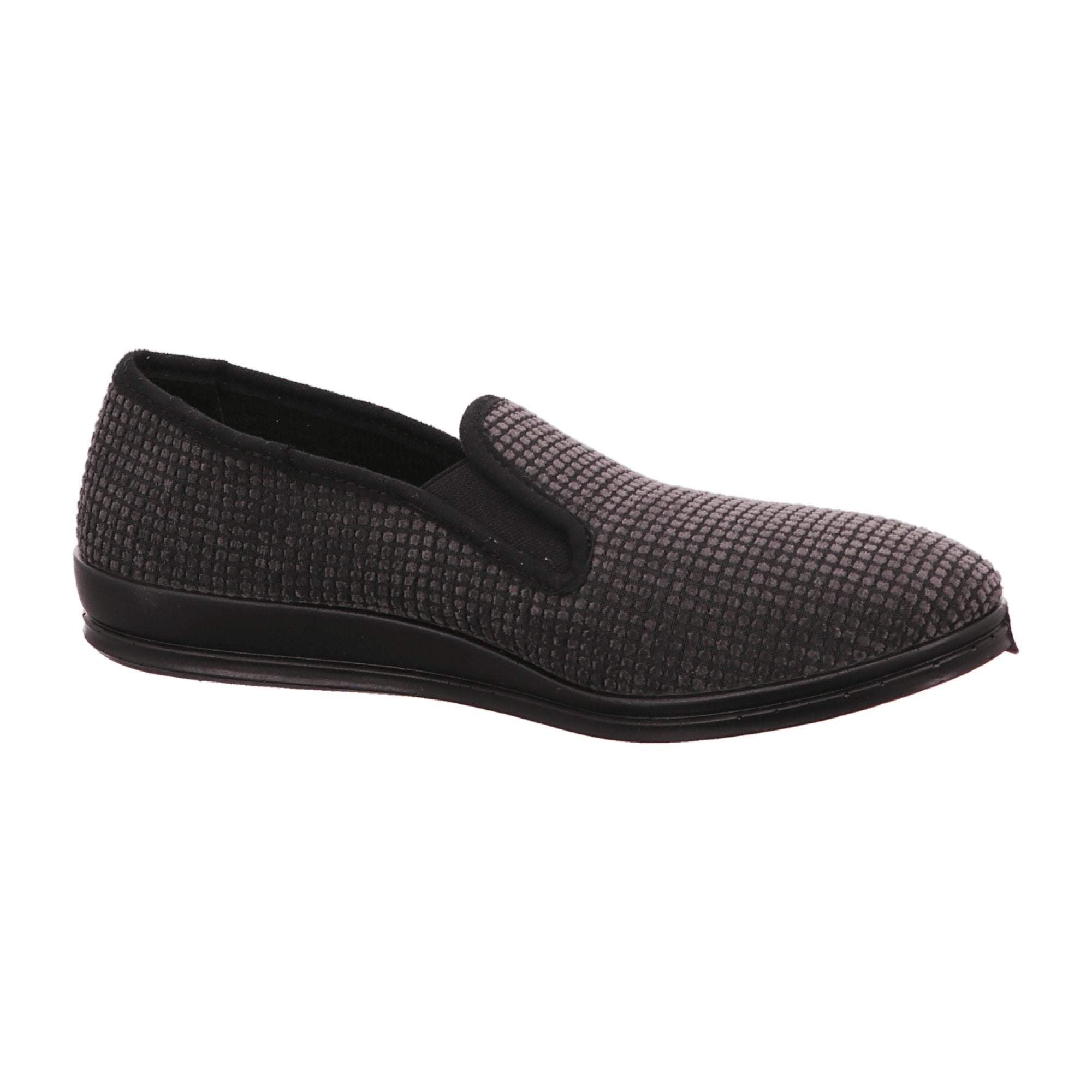 Rohde Men's Grey House Slippers Graphite Comfortable Wide Fit Round Toe - Bartel-Shop