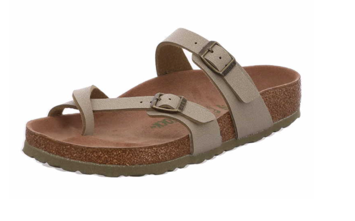 Birkenstock Mayari Regular Toe Separator faded, khaki Birko-Flor - Bartel-Shop