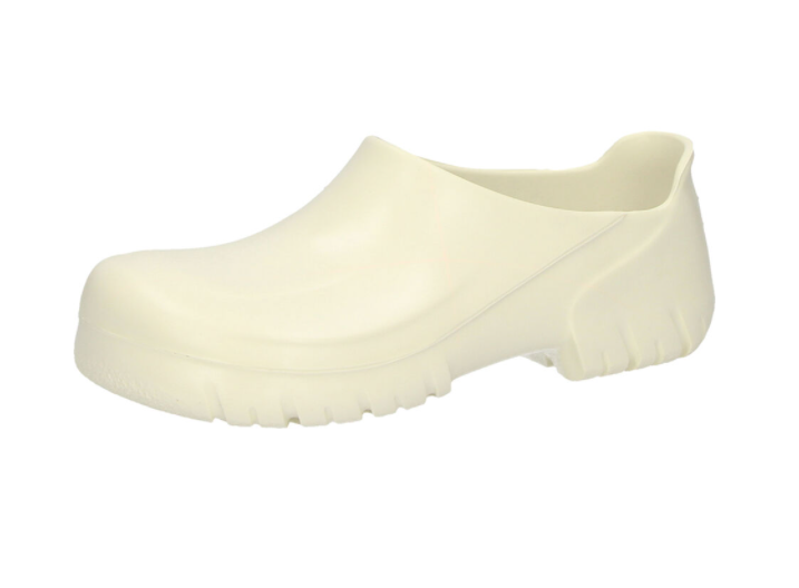 Birkenstock A 640 Regular White PU (polyurethane) Alpro Clogs Steal - Bartel-Shop