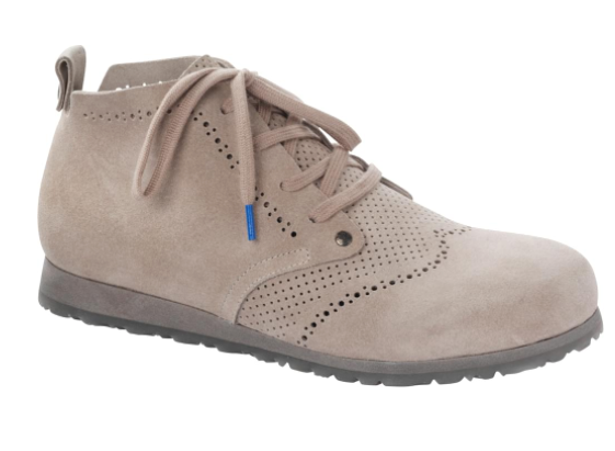Birkenstock Dundee Plus low shoes taupe perforated Suede Leather Sneakers - Bartel-Shop