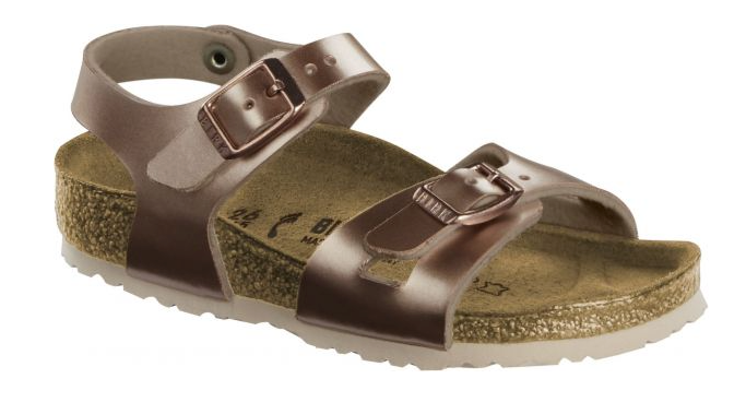 Birkenstock Rio Electric Metallic Copper Kids Sandals Birko Flor - Bartel-Shop