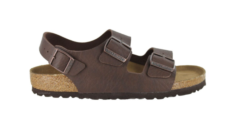 Birkenstock Milano BF Sandals Brown Saddle Vegan Ankle Strap - Bartel-Shop