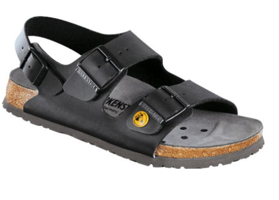 Birkenstock Milano Antistatic Regular black Birko-Flor ESD Sandals Work - Bartel-Shop