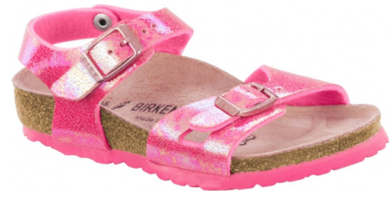Birkenstock Rio reflection raspberry Birko-Flor Sandals Kids ankle Girls - Bartel-Shop