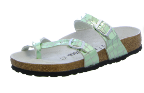 Birkenstock Mayari Gator Gleam Mineral Microfibre Sandals Thongs regular - Bartel-Shop