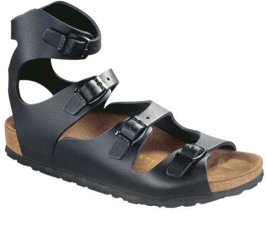 Birkenstock Athens Unisex Sandals Narrow black smooth leather Gladiator - Bartel-Shop