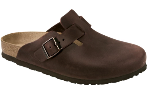 Birkenstock mules Boston brown Birko-Flor - Bartel-Shop