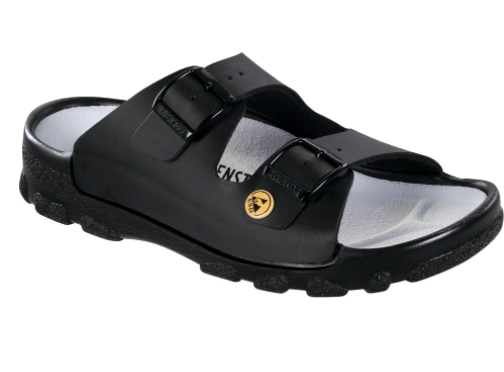 Birkenstock Toulon ESD vegan black Birko-Flor Work Sandals - Bartel-Shop