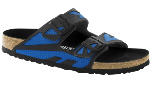 Birkenstock Arizona Mules narrow blue Microfibre Rubber Sandals - Bartel-Shop