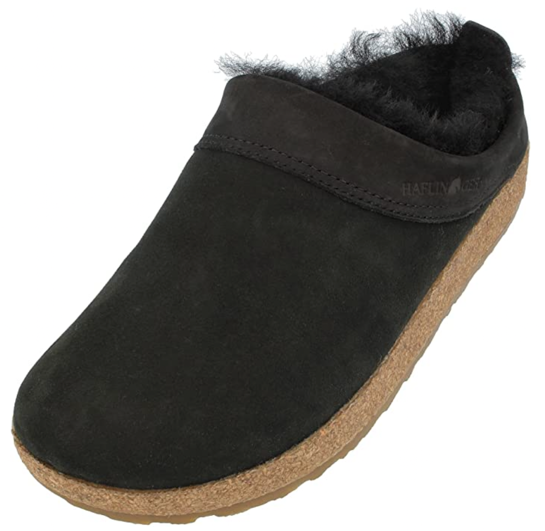 Haflinger Snowbird Shearling Slippers Clogs Mules Leather Cozy Lining New - Bartel-Shop