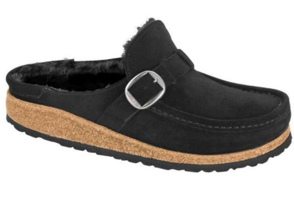 Birkenstock Buckley Shearling Suede Leather Cozy Clogs Slippers Moccasin Mules - Bartel-Shop