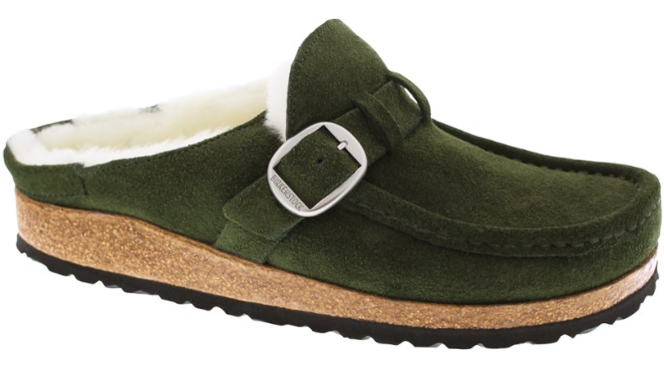 Birkenstock Buckley Shearling Suede Leather Cozy Clogs Slippers Moccasin Mules - Bartel-Shop