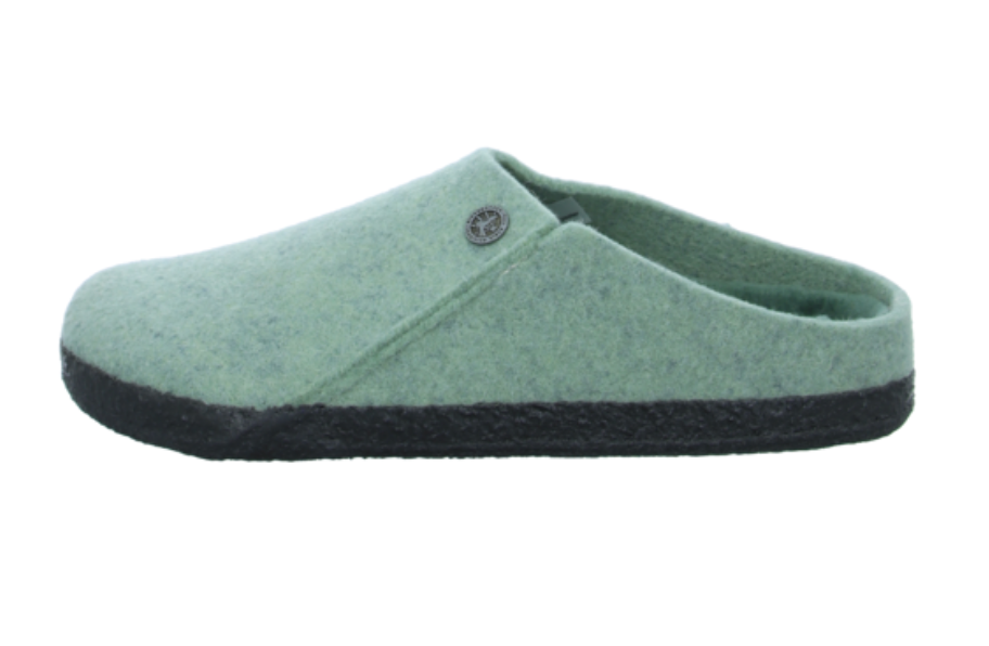 Birkenstock Zermatt Fuchsia Tulip Matcha Shearling Felt Wool Clogs Slippers - Bartel-Shop