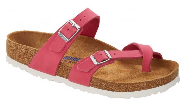 Birkenstock Mayari Arizona Fuchsia Tulip Leather Pink Sandals Slides Thongs SFB - Bartel-Shop