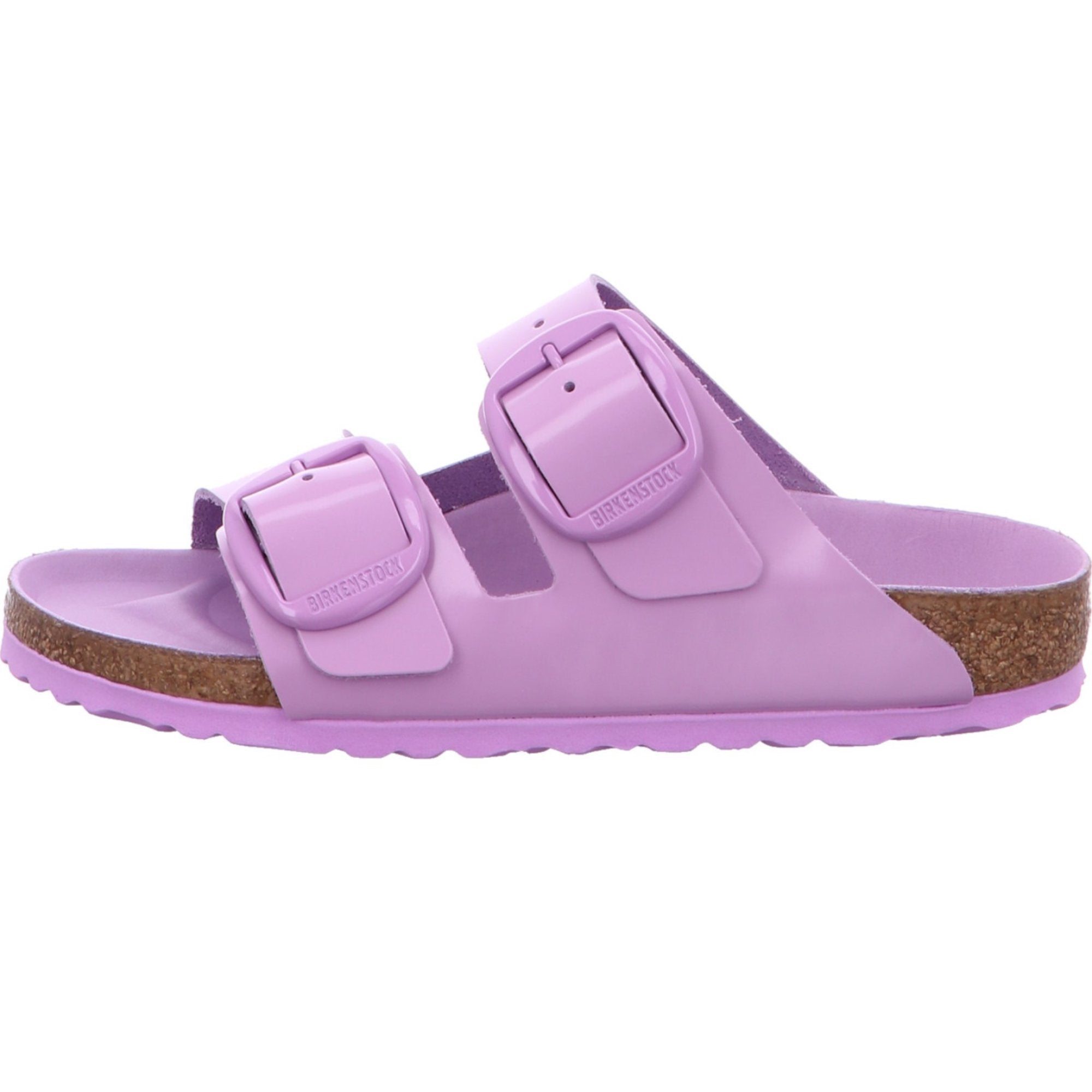 Birkenstock Arizona Madrid Big Buckle High Shine Crocus Purple Pink Sandals Slides Leather Patent