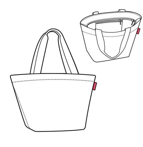 Reisenthel Shopper Medium M Shopping Bag Tote Handbag Market Trips Pattern