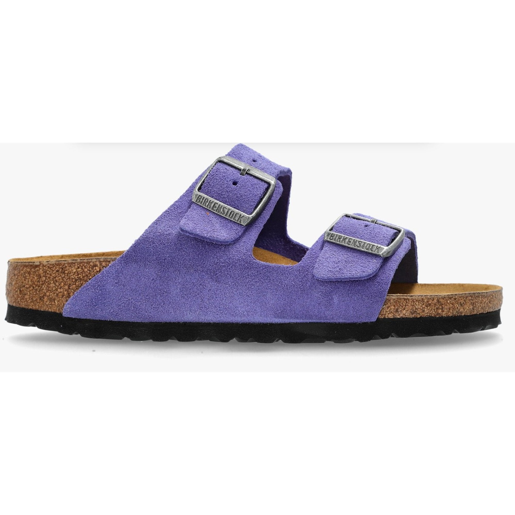 Birkenstock Suede Leather Purple Dusk Violet Sandals Slides Mules Shoes New