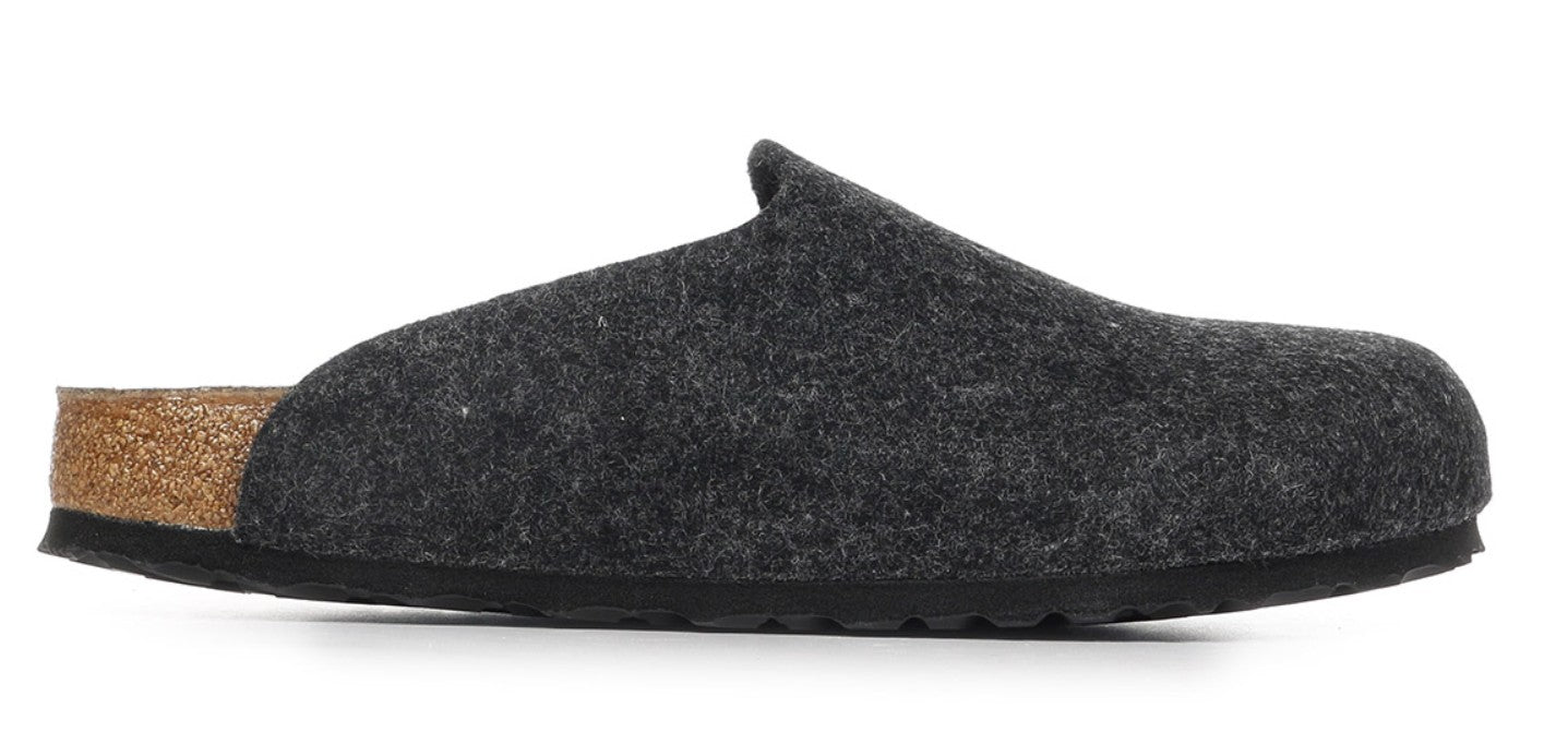 Birkenstock Amsterdam Wool Felt Clogs Mules Slippers Shoes eggshell grey anthracite