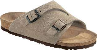 Birkenstock Zürich Zurich Taupe Brown Clogs Mules Suede Slippers Leather 38 W7