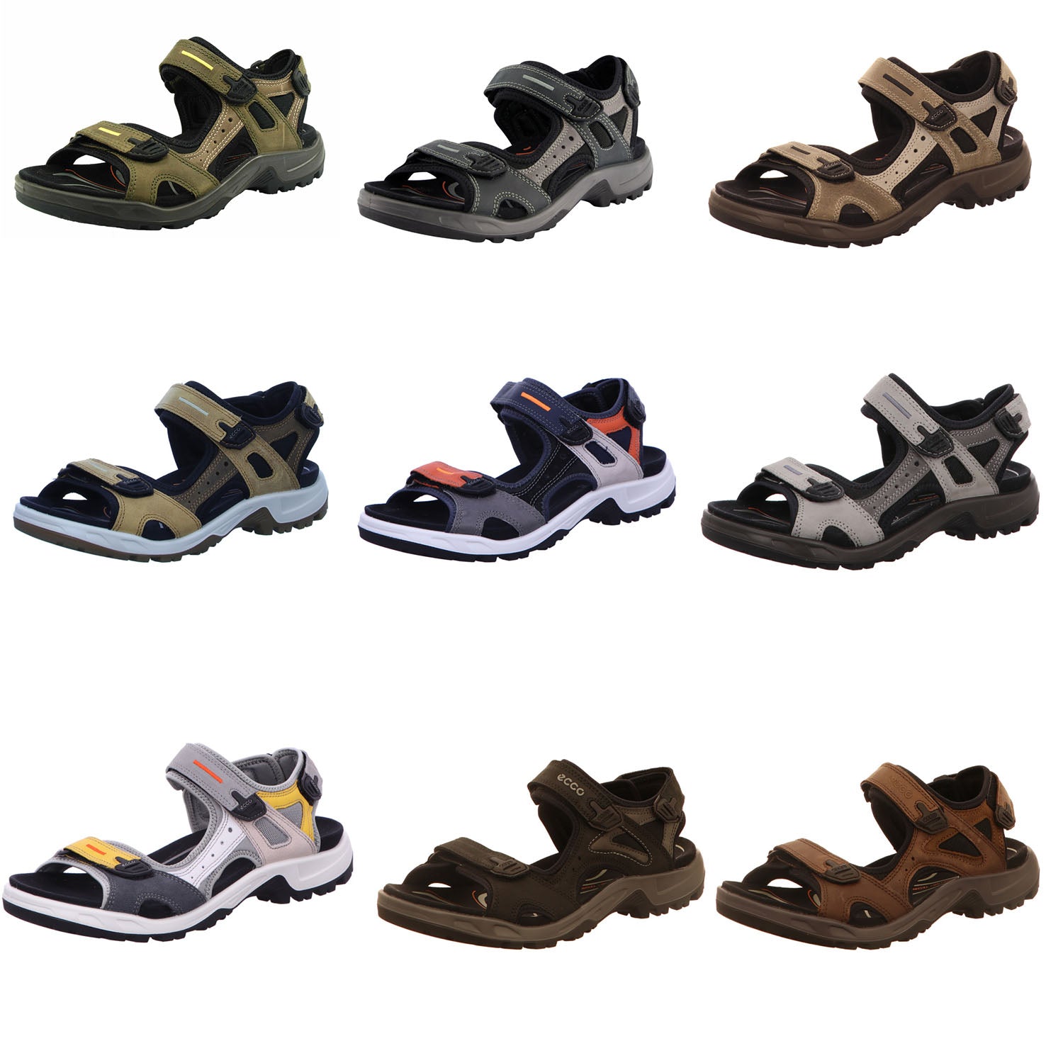 Ecco Yucatan Offroad Outdoor Casual Sandals Hiking Sport Walking Mens Leather - Bartel-Shop