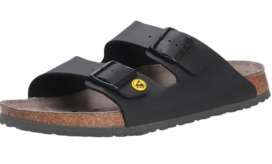 Birkenstock Arizona Unisex Mules narrow black Birko-Flor - Bartel-Shop