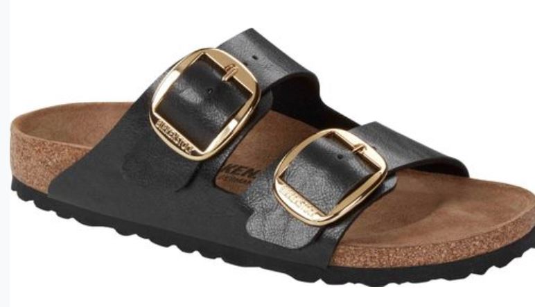 Birkenstock Arizona Big Buckle Graceful Pearl White Licorice Sandals Slides Mules NEW - Bartel-Shop