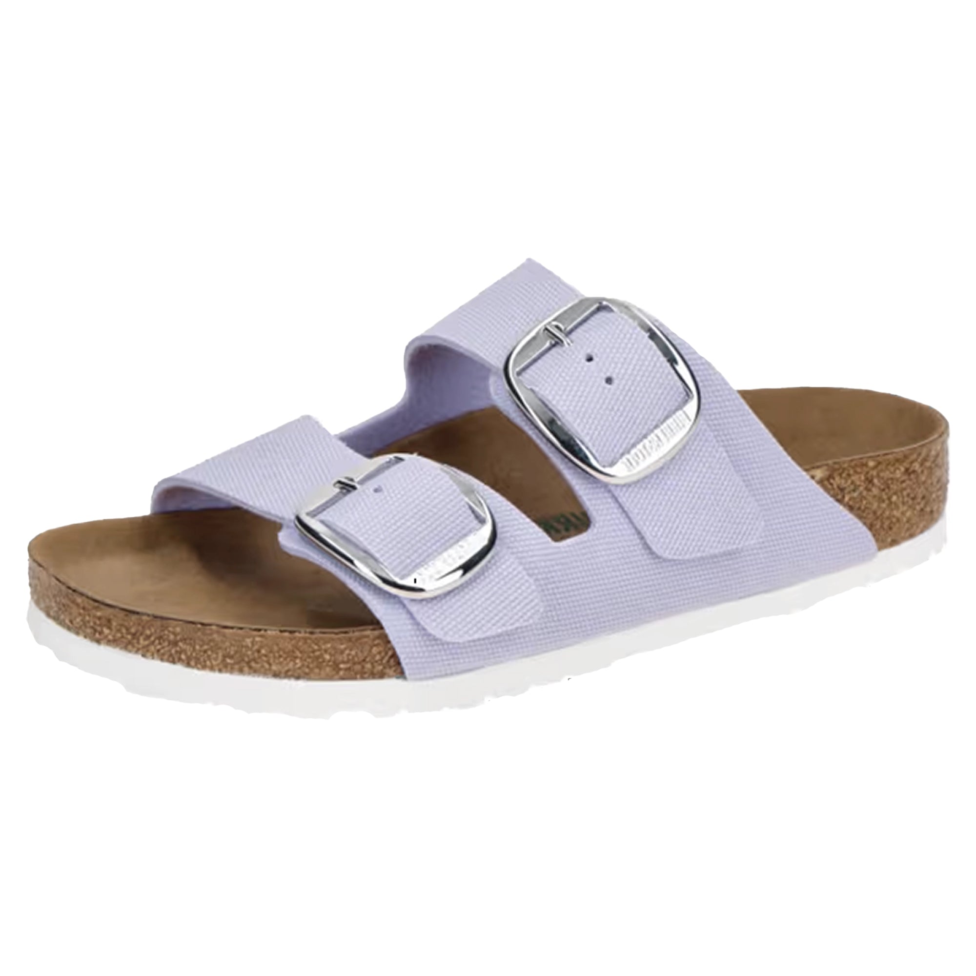 Birkenstock Arizona Gizeh Big Buckle Canvas Vegan Sandals Thongs Purple Eggshell women