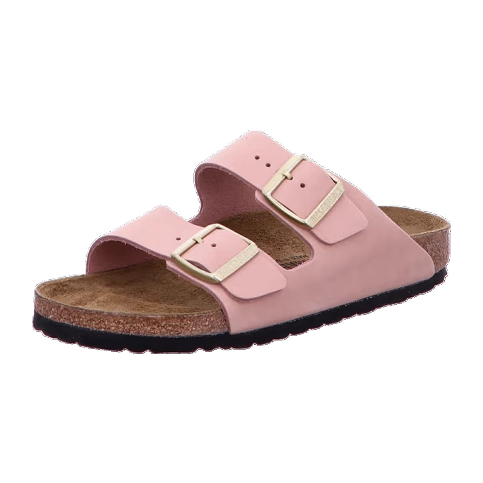 Birkenstock Arizona Nubuck Leather Ecru Pink Womens Sandals Slides Shoes