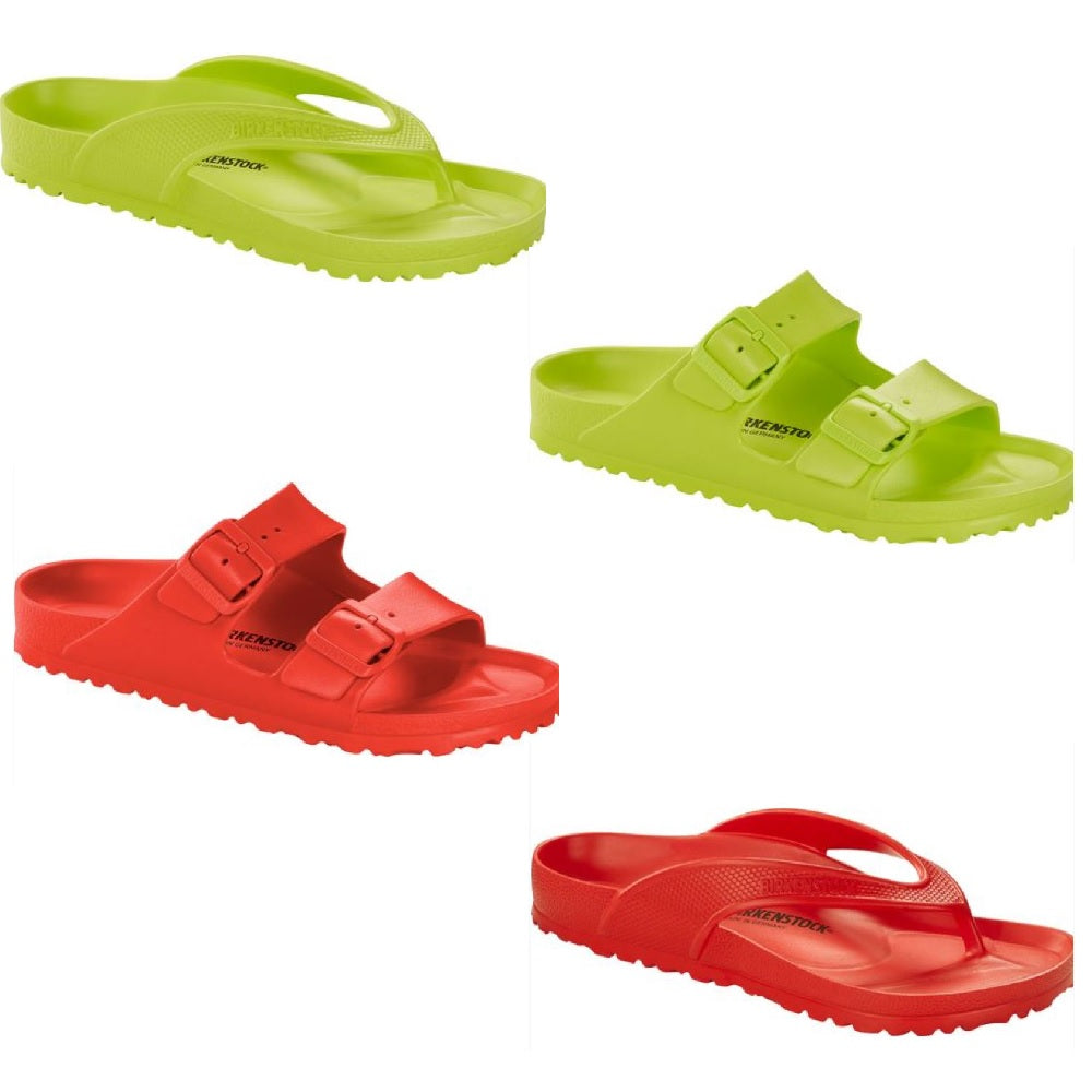 Birkenstock Arizona Honolulu EVA Active Lime Red Waterproof Sandals Beach Slides - Bartel-Shop