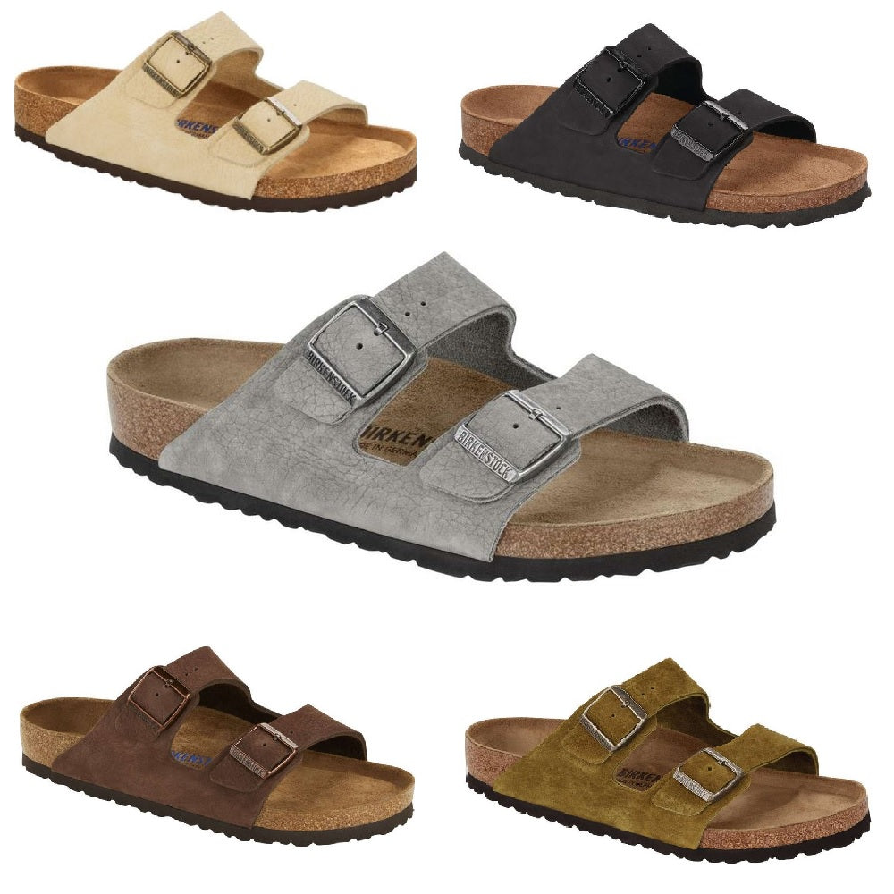 Birkenstock Arizona Desert Buck Nubuck Leather Sandals Slippers Slides Mules - Bartel-Shop