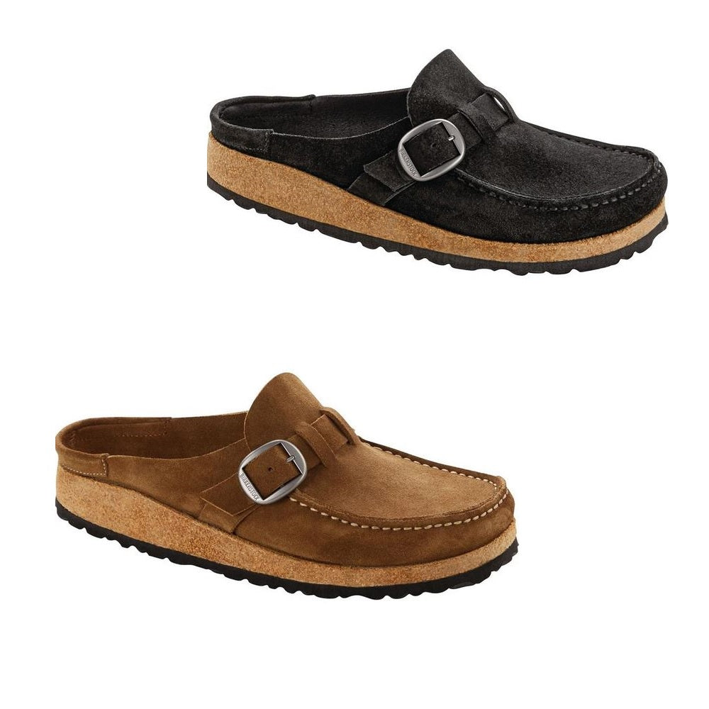 Birkenstock Buckley Suede Leather Tea Black Clogs Slippers Sandal Mules Moccasin - Bartel-Shop